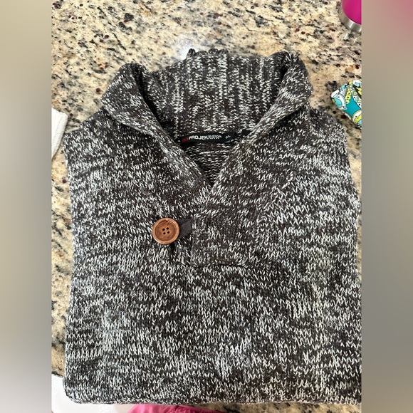 Charcoal Cowl Neck Sweater - Picture 3 of 5